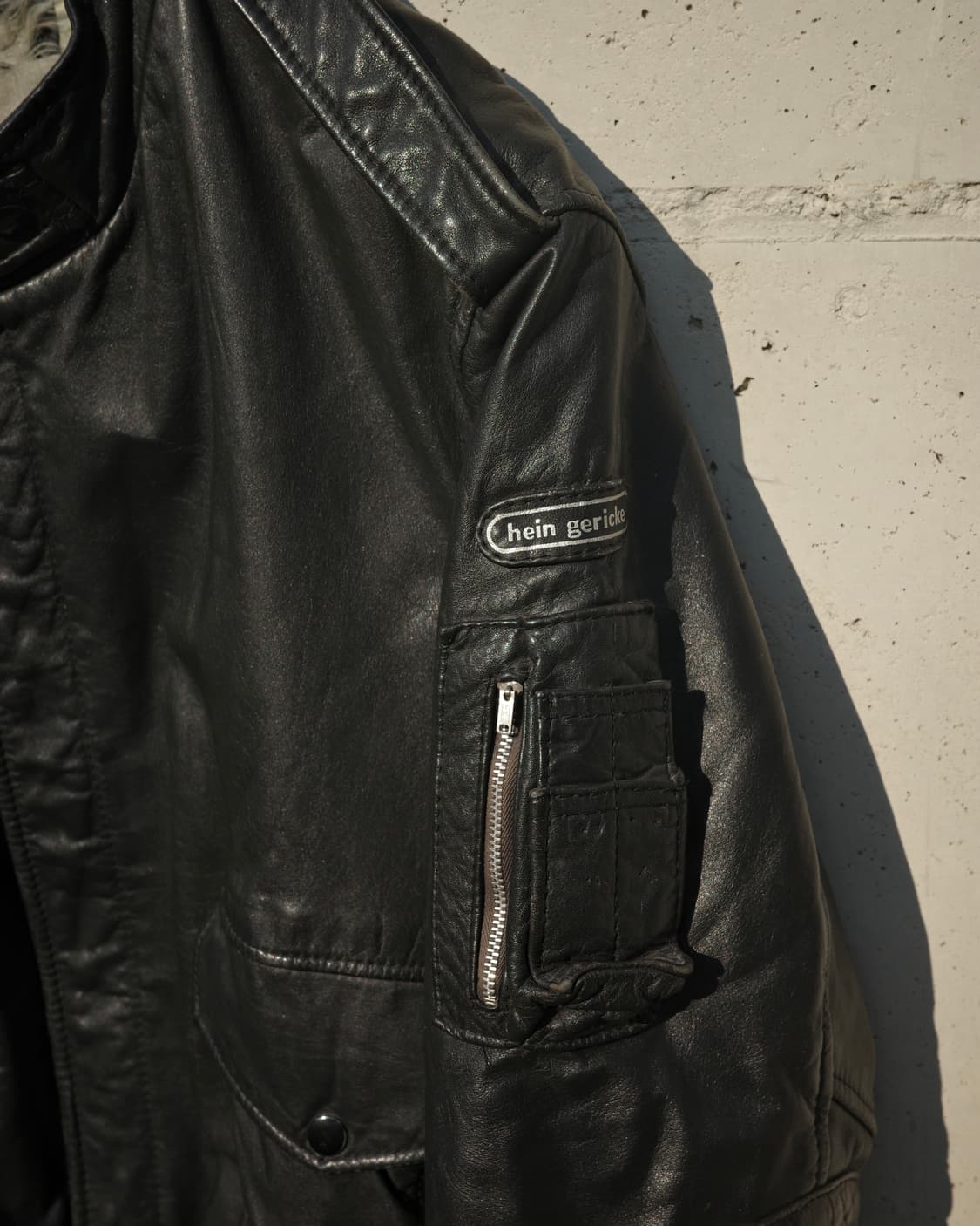 70‘s Hein Gerick 플라이트 타입 모터사이클 레더 자켓 상품이미지3