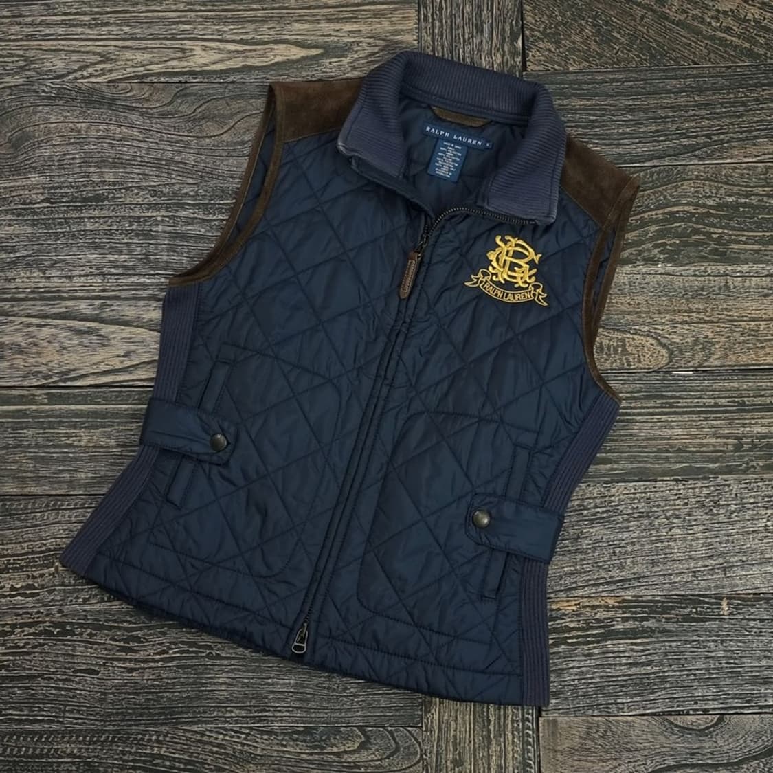 폴로 랄프로렌 로고 자수 퀄팅 누빔 조끼 네이비 M16409 상품이미지1