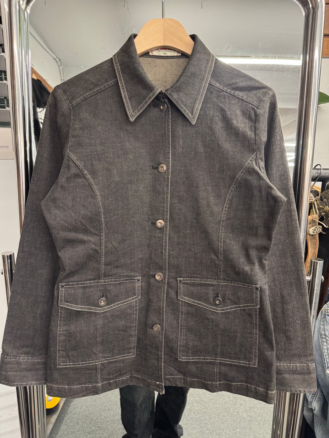 맥그리거 빈티지 여성 흑청 데님 자켓 상품이미지1