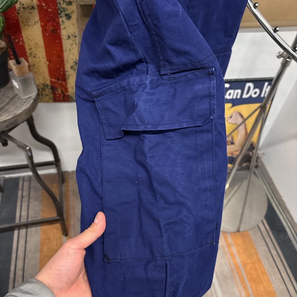 80~90s 프렌치 워크웨어 코튼트윌 커버올 점프수트  N955 상품이미지6