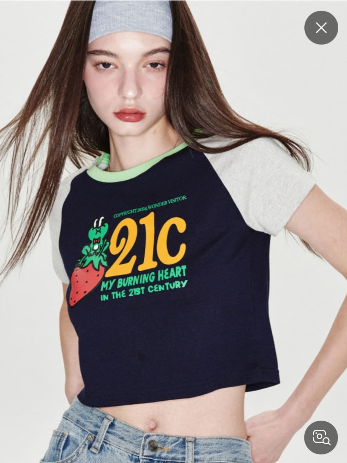 새상품/ 원더비지터 크롭티  상품이미지1