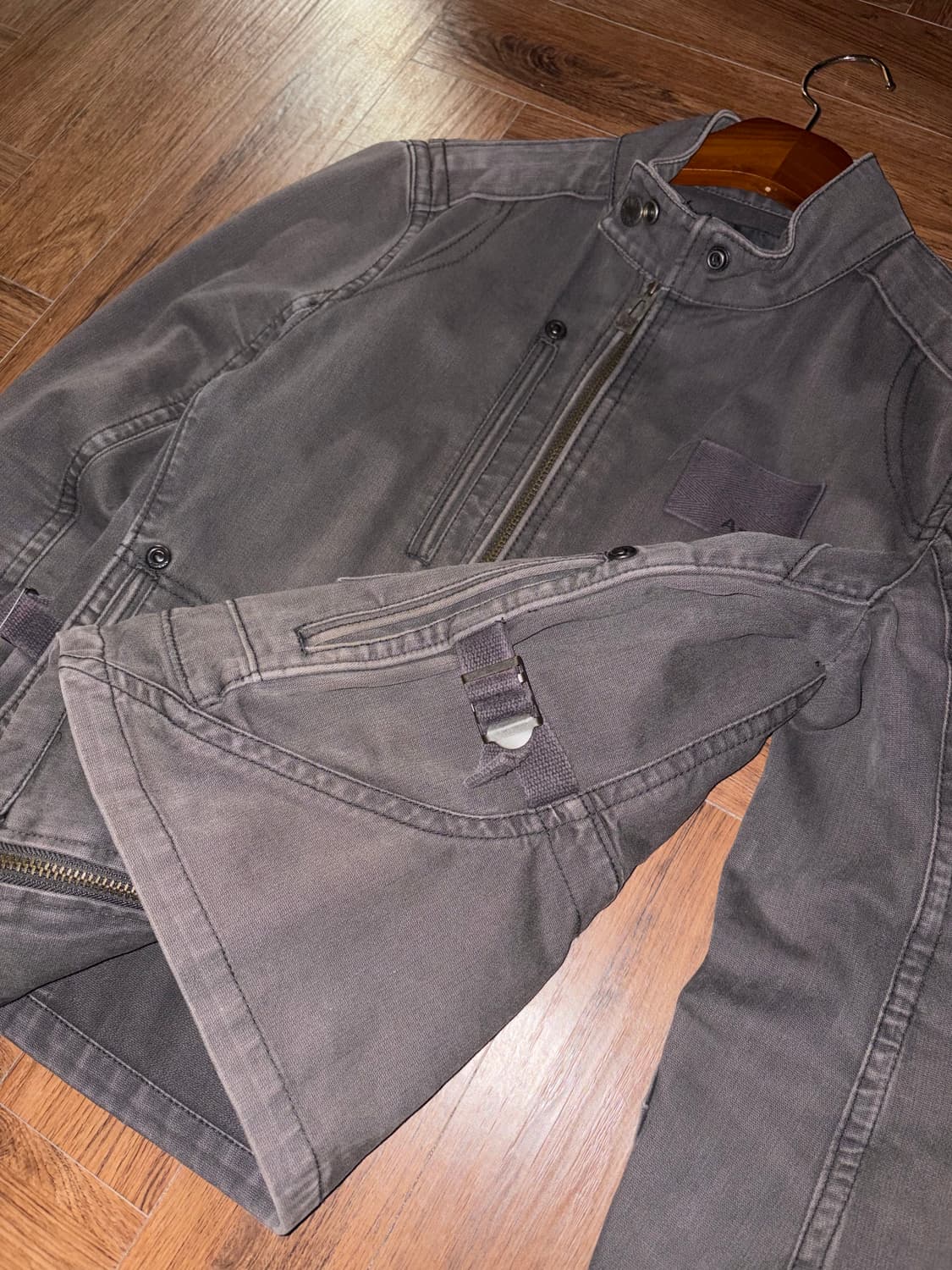 빈티지 디테일 바이커 자켓 상품이미지5