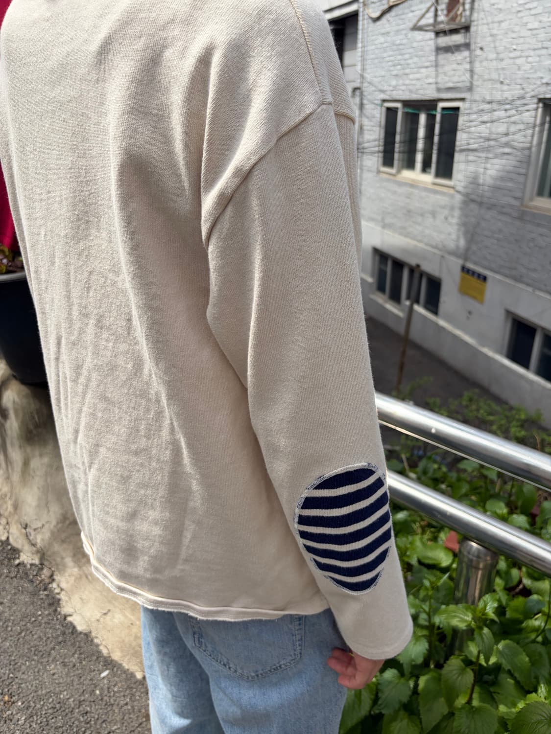 Saint James 엘보 패치 보트넥 니트 M 상품이미지7