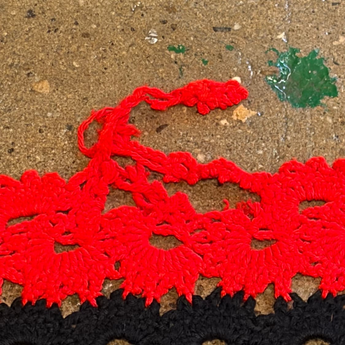 90s USA 스트라이프 니트 카페트 러그 매트 담요 상품이미지5