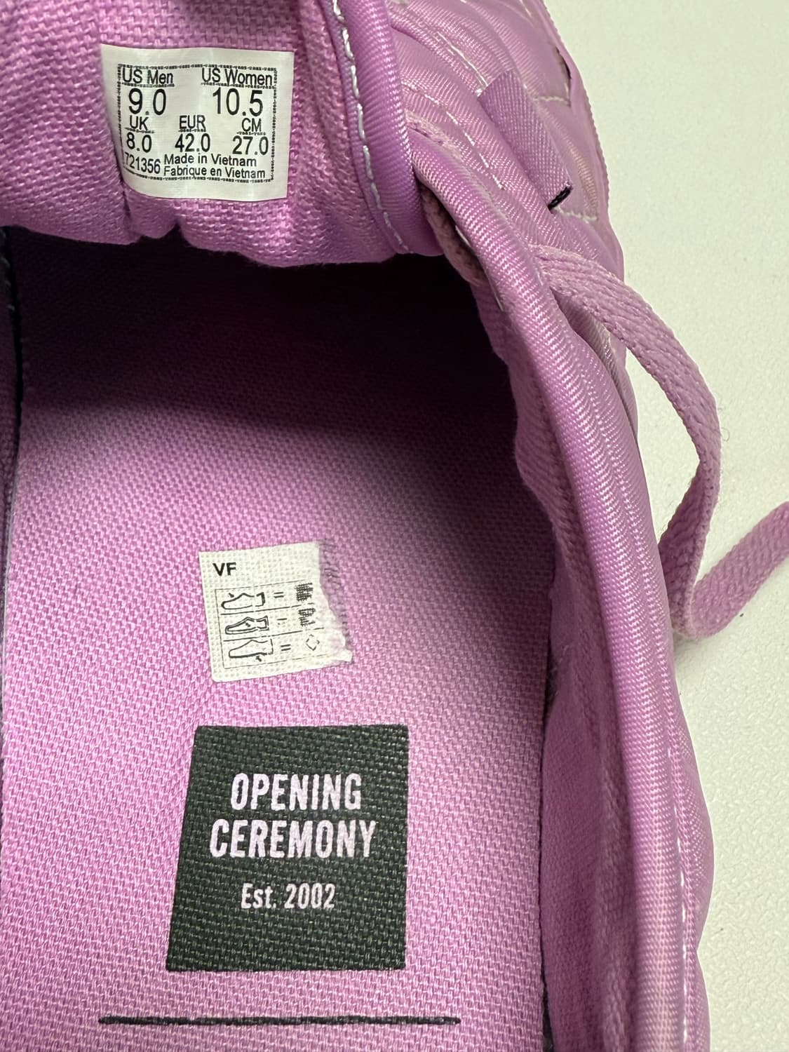 반스x오프닝 세레모니 핑크 퀄팅 스니커즈 270 상품이미지8