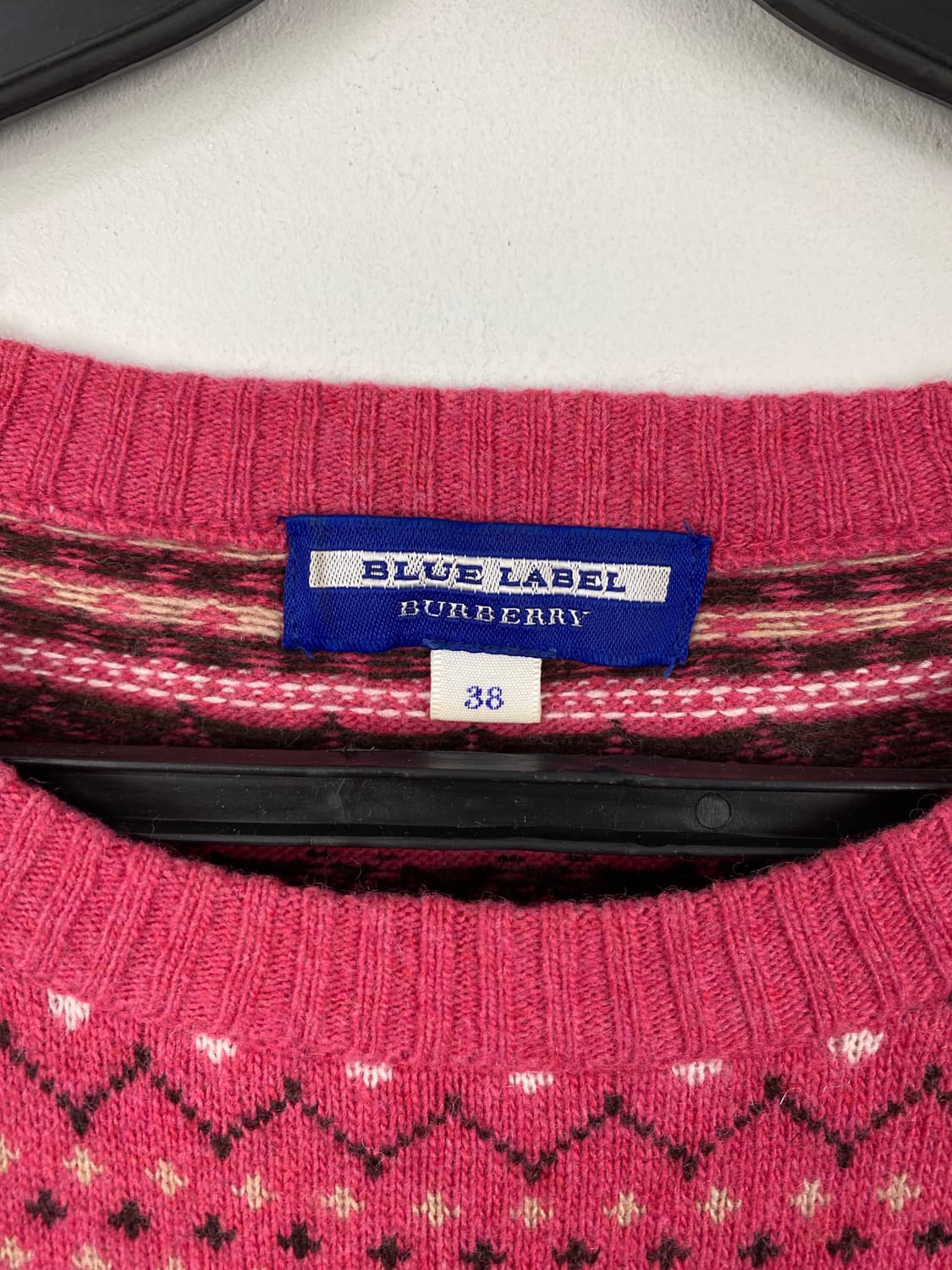 버버리 블루라벨 하트 페어아일 패턴 니트 스웨터 38 상품이미지5