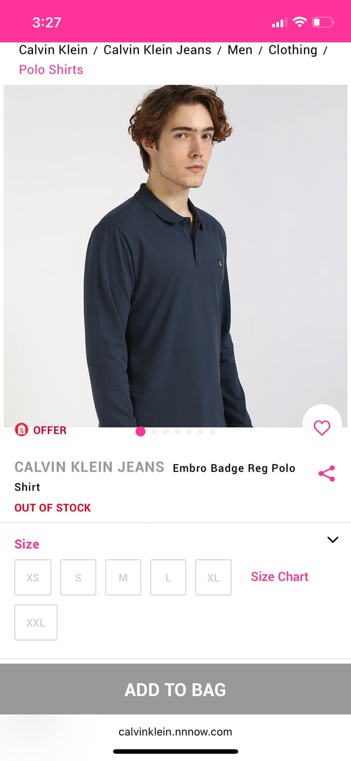 [택O새제품/면세점76불] CK 캘빈클라인 폴로셔츠 L 잉크/블랙 상품이미지8