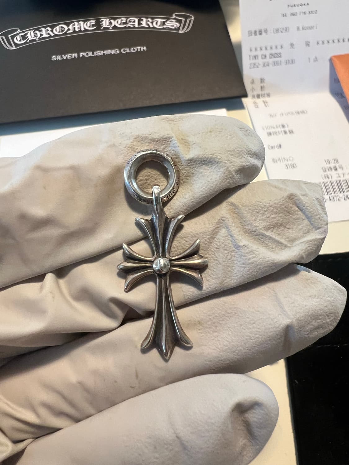 [os] 크롬하츠 타이니 크로스 펜던트 + 정품 볼체인 상품이미지2