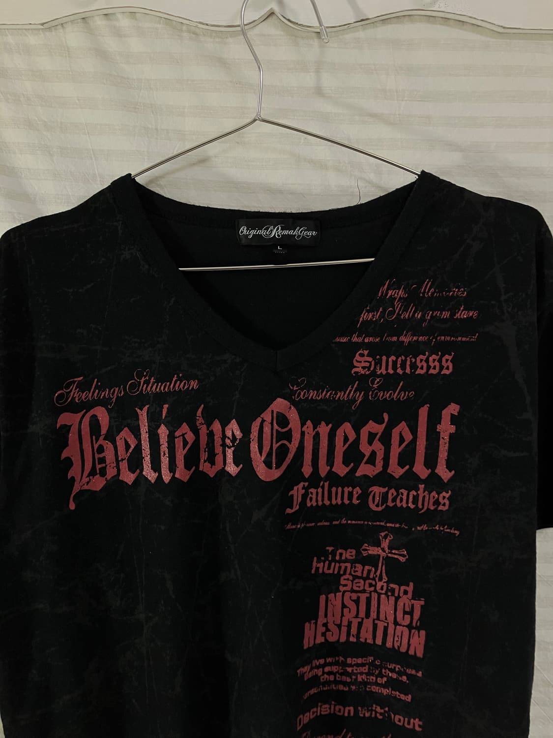 빈티지 블레이드 펑키 레터링 반팔 1060 모리걸 y2k 스트릿 갸루 펑 상품이미지4