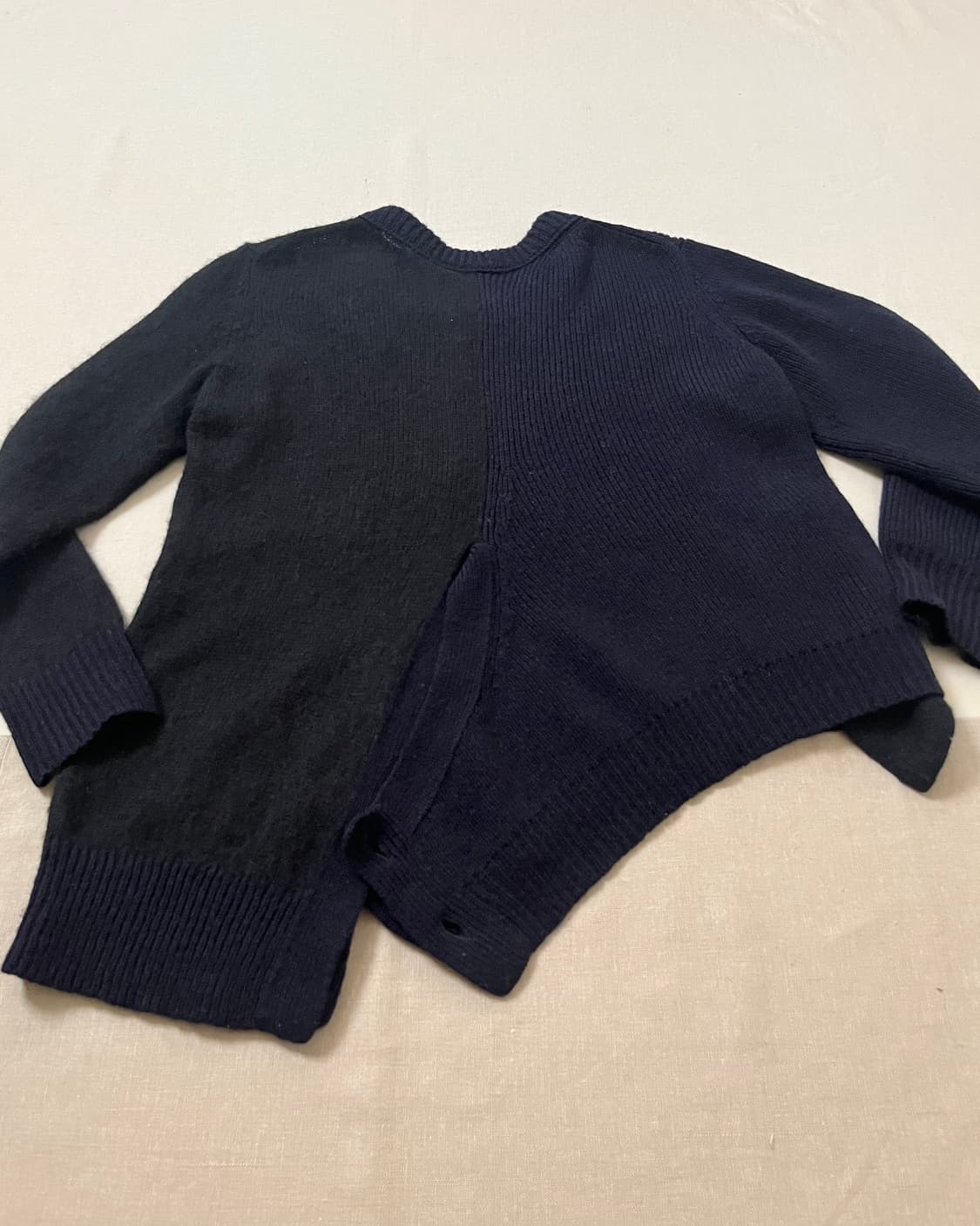 요지야마모토 하프앤하프 가디건 yohji yamamoto 비대칭 가디건 상품이미지6