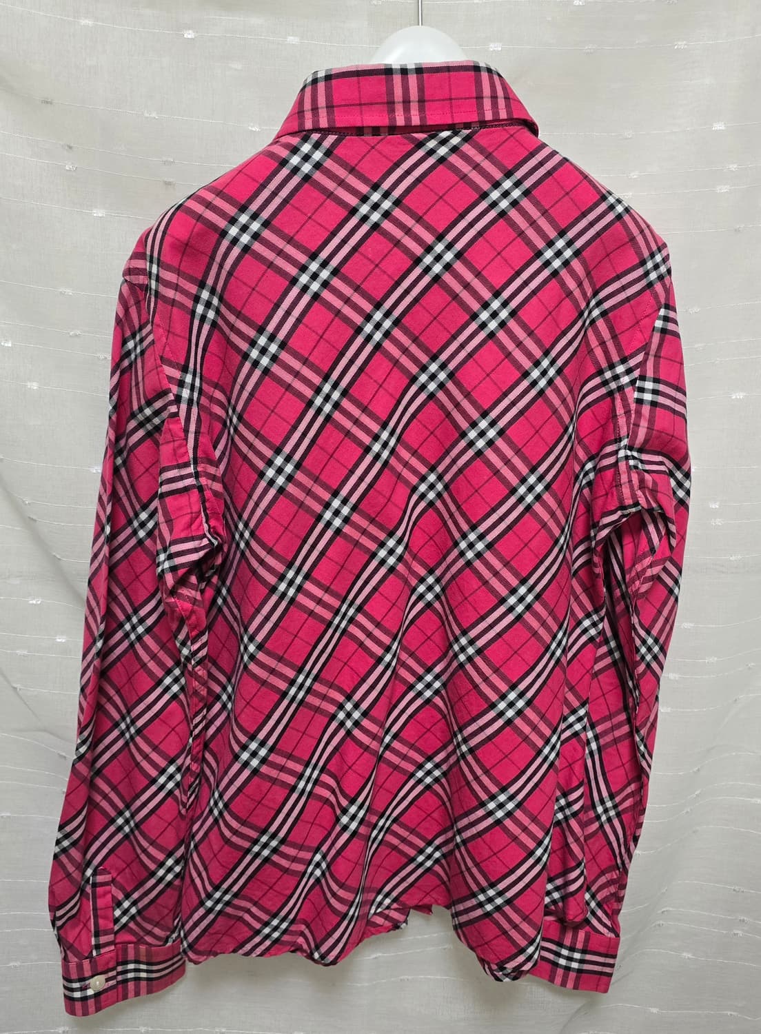 버버리 핫핑크 체크셔츠 상품이미지2