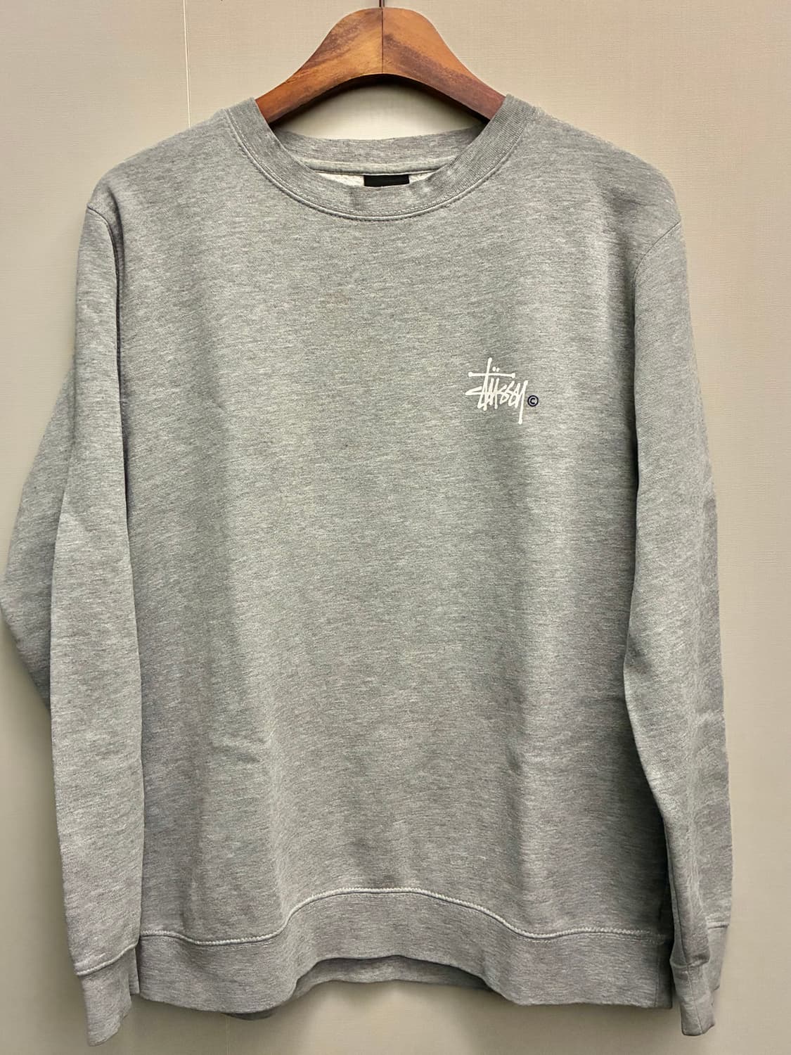 (M)Stussy 스투시 베이직 헤비코튼 리버스위브 맨투맨 스웻셔츠 상품이미지1