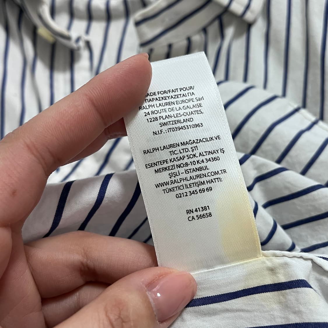 [정품] 폴로 네이비 / 네이비포니 스트라이프 셔츠 [ S ] 상품이미지9