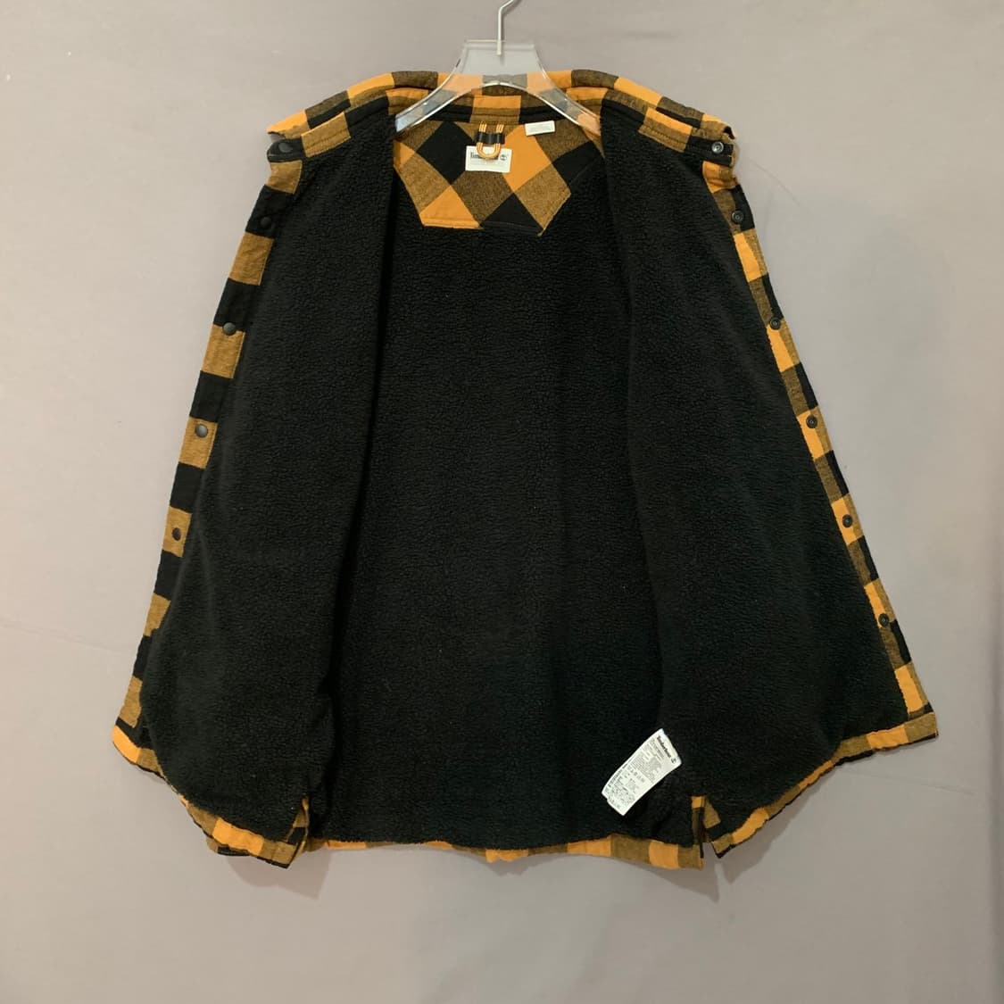 L 팀버랜드 체크 후리스 쉐르파 양털 셔츠 자켓 셔켓 상품이미지3