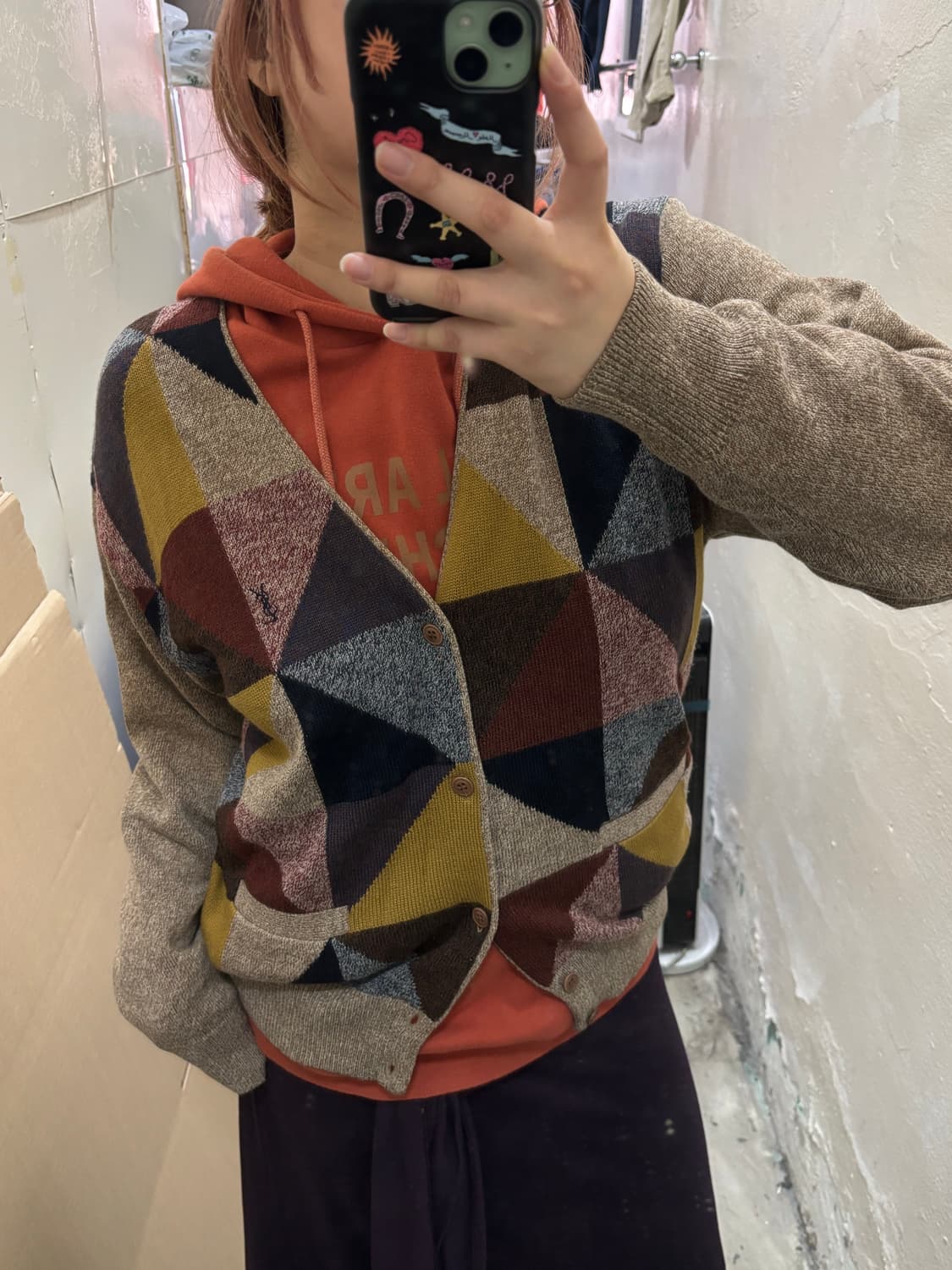 입생로랑 빈티지 베이지 가디건 상품이미지1