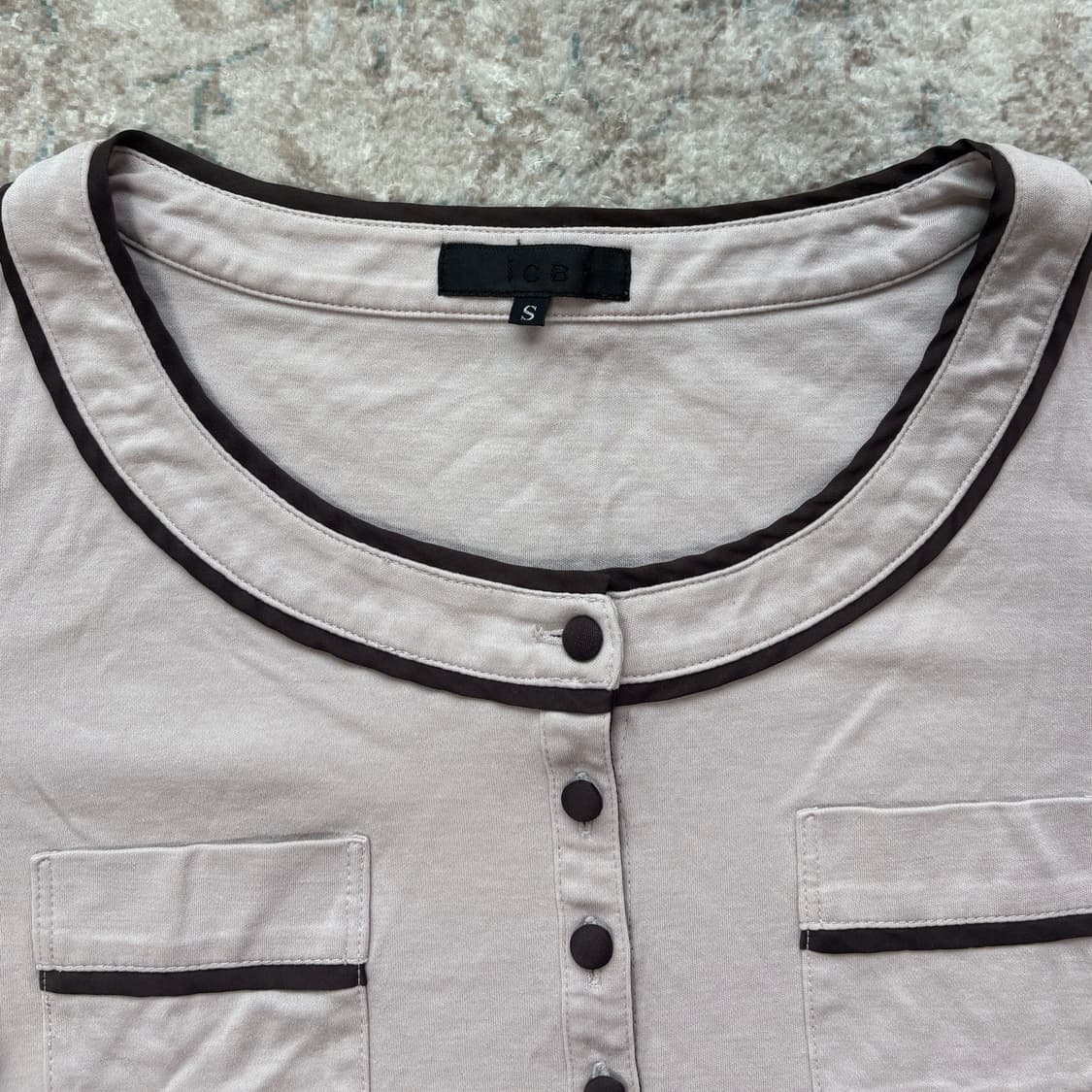ICB Contrast Piping Henley Tee 상품이미지3