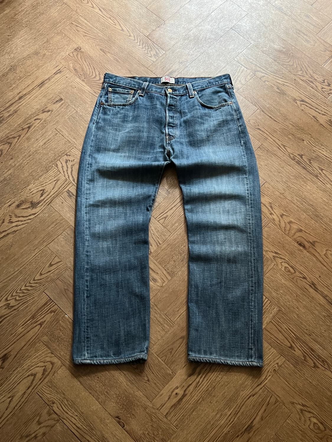 [36]리바이스 501 빈티지 워싱 스트레이트핏 데님 팬츠 상품이미지2