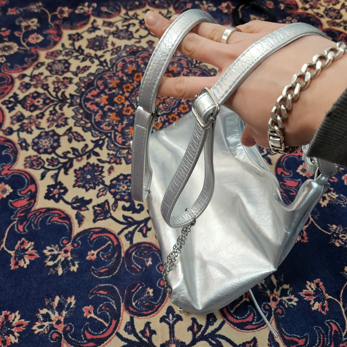 3Way 리본 실버 셔링백  상품이미지6