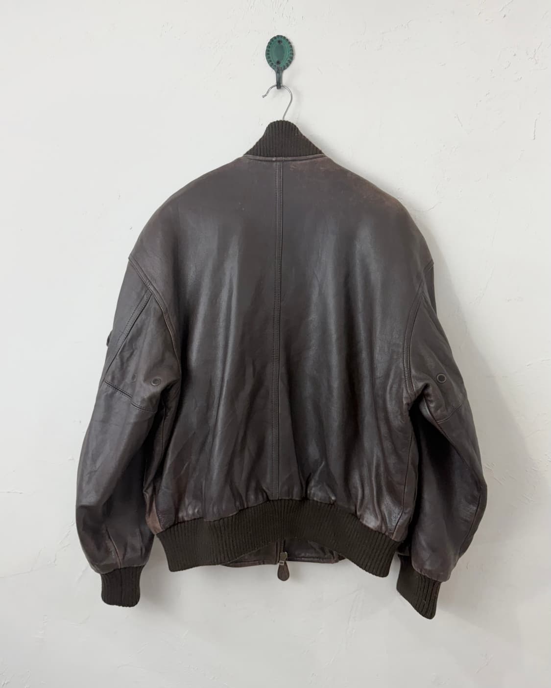 90s 캘빈 클라인 레더 플라이트 봄버 상품이미지6