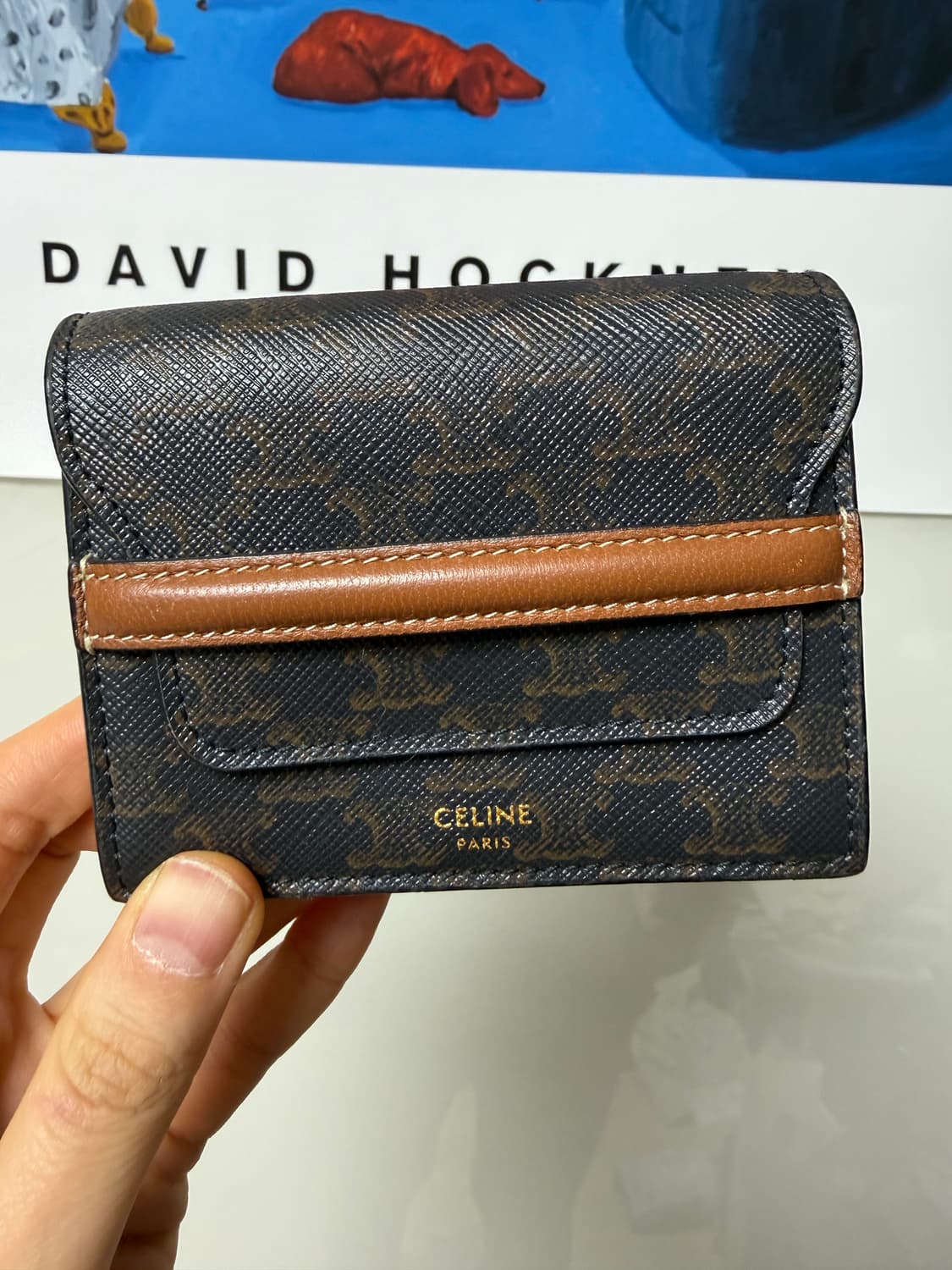 셀린느 트리옹프 명함지갑 브라운 상품이미지1