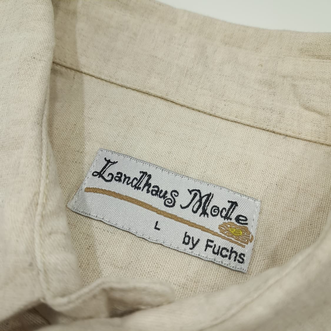 CL822 L 란트하우스 80s 독일 트라흐텐 바바리엔 린넨 알펜 셔츠 상품이미지3