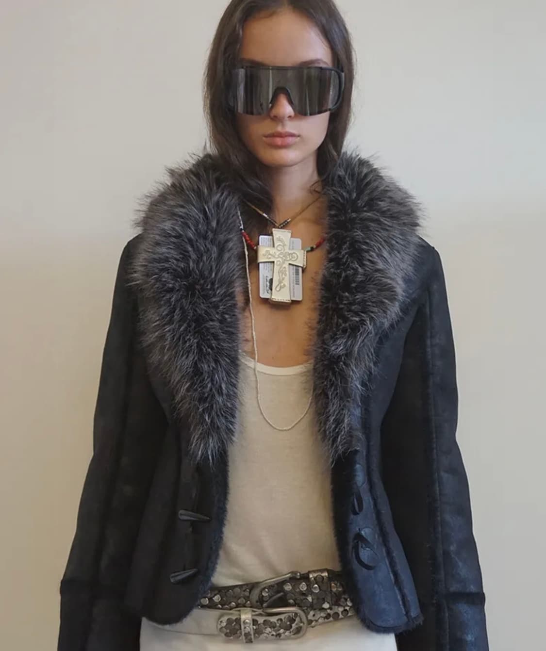 스컬프터 Faux Mouton Toggle Coat Black 상품이미지3