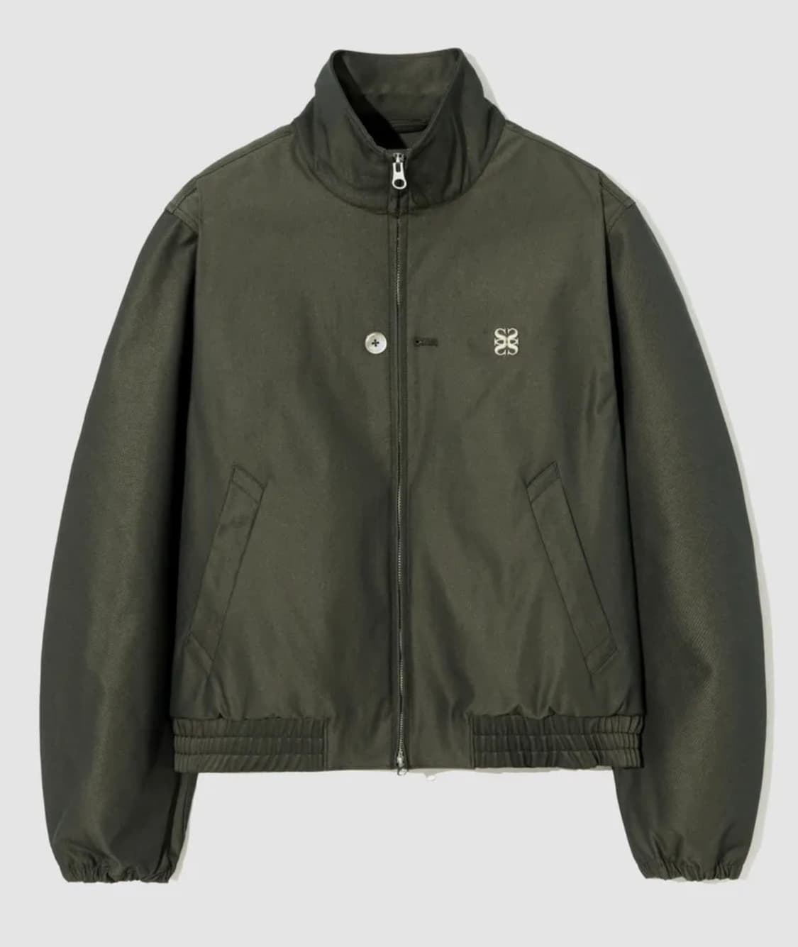 SATUR_ 레체 투 톤 집업 자켓 글리터 그린 브라운 상품이미지1