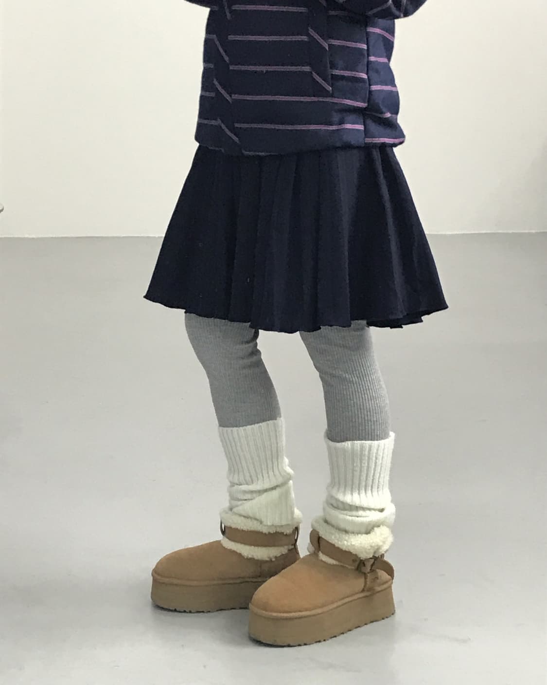 Jpn Navy Wool Midi Skirts 상품이미지4