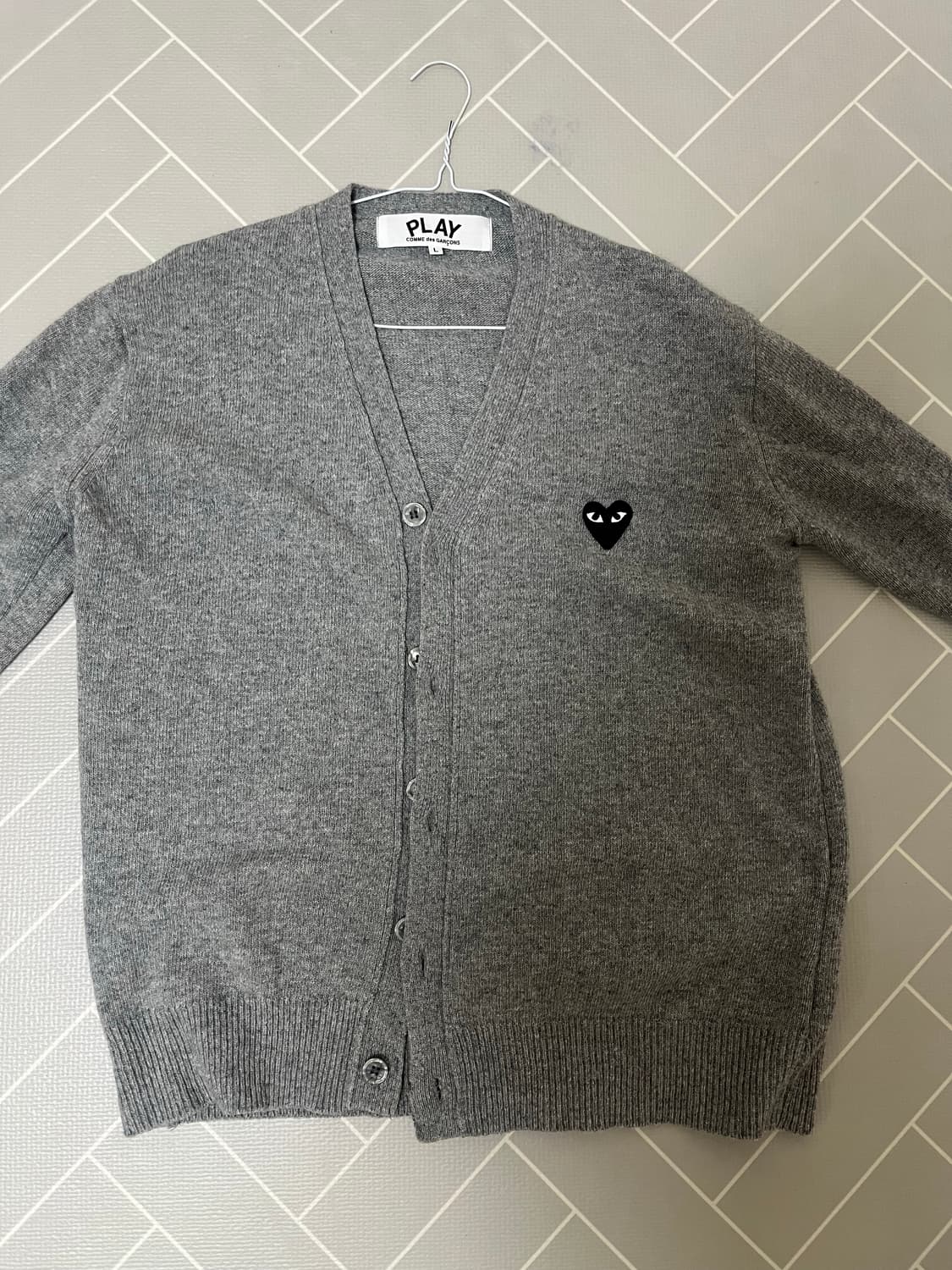 꼼데가르송 그레이 가디건 상품이미지2
