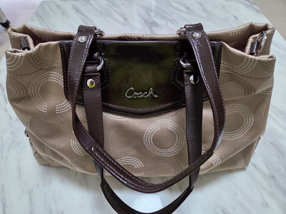 코치 정품 애슐리 닷티드 옵 아트 캐리올 숄더백 상품이미지4