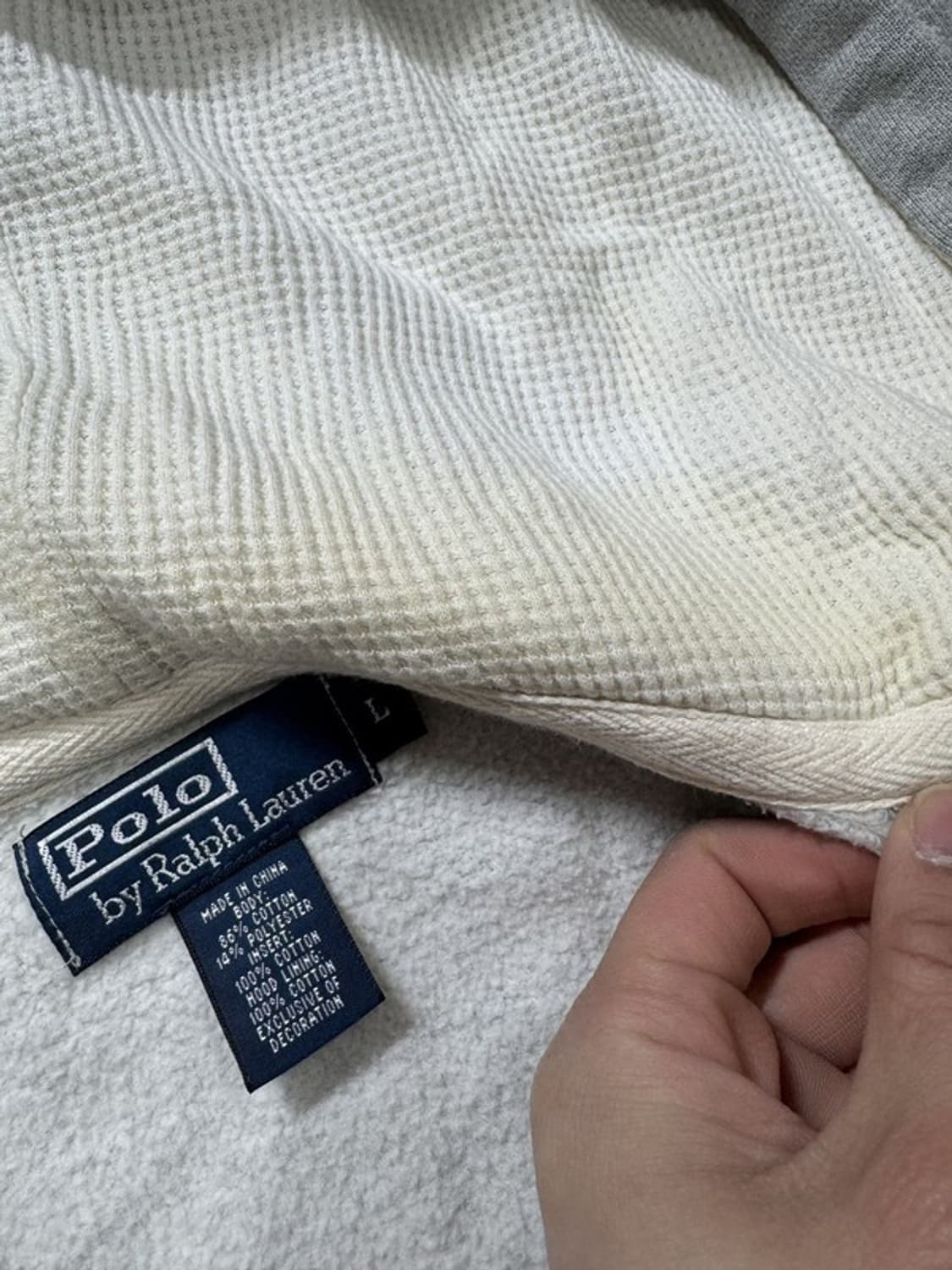 폴로 랄프로렌 그레이 후드집업 레드포니 L 상품이미지5