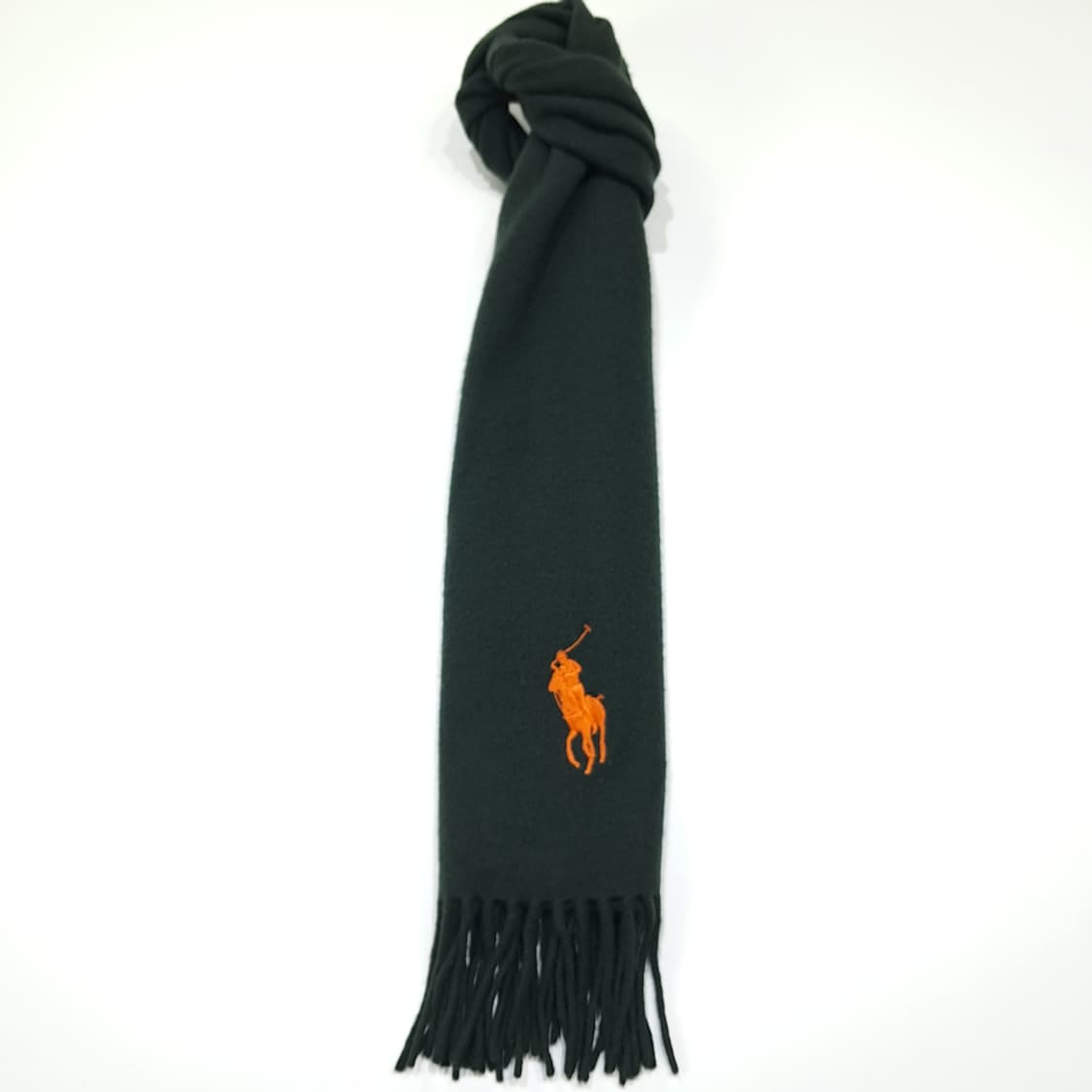 MX387 폴로 이태리판 램스울 포니자수 그린 머플러 목도리 상품이미지3