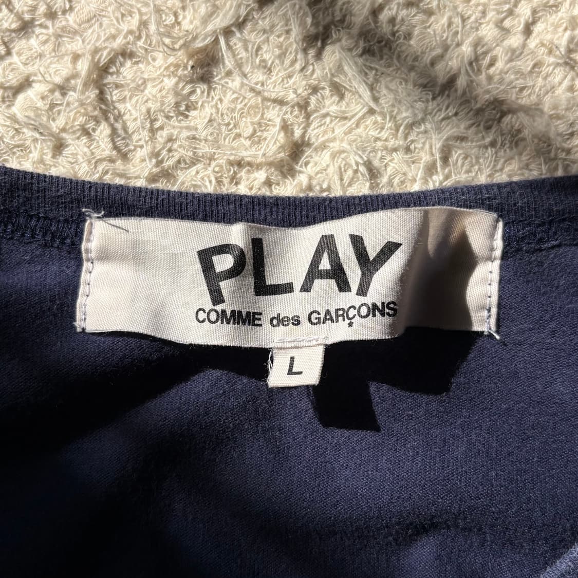 꼼데가르송 골드와펜 네이비 반팔 티셔츠 상품이미지4