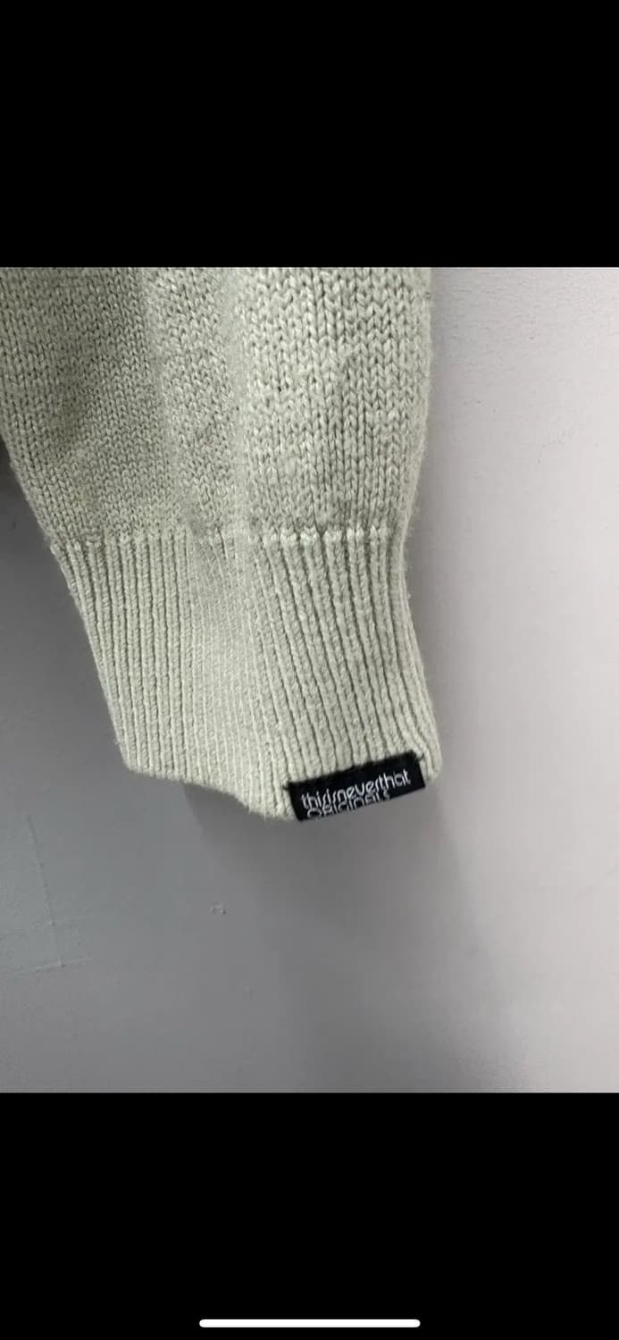 디스이즈네버댓 벨벳 니트 지퍼 폴로 아이보리 H1721 상품이미지4