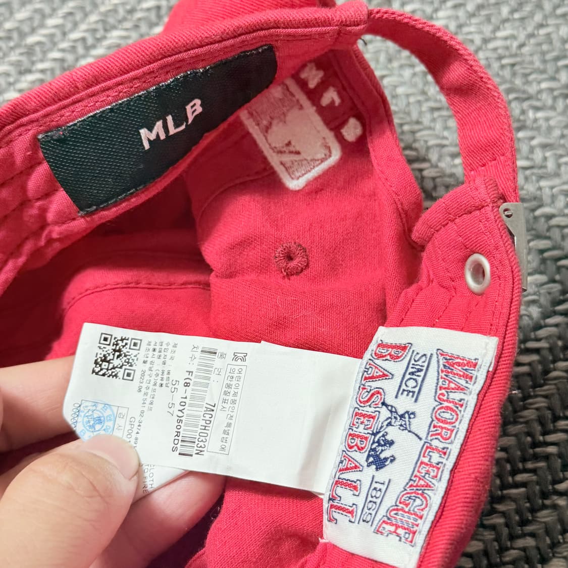 Mlb 하트 포인트 레드 볼캡 상품이미지3