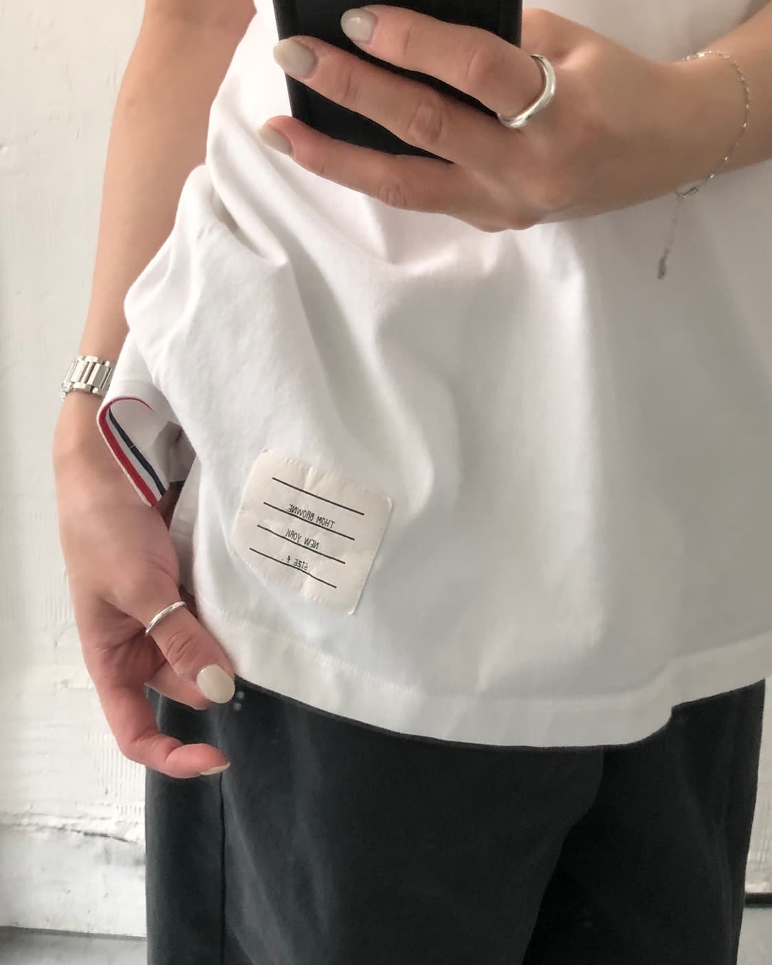 Thom Browne 톰브라운 티셔츠 화이트컬러 상품이미지7