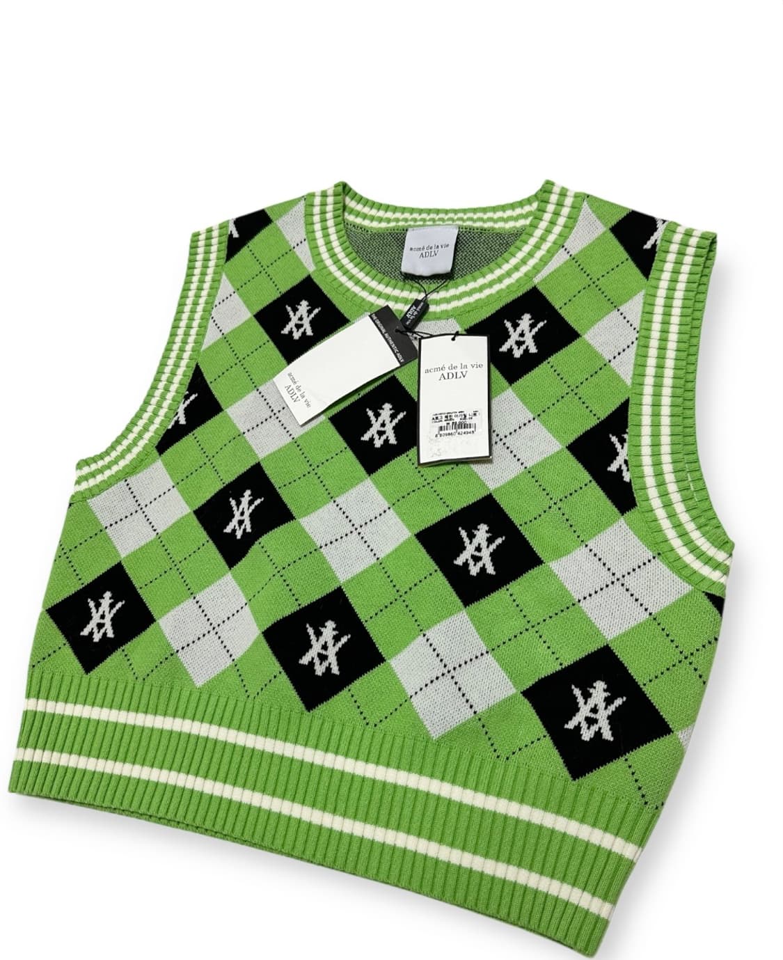 아트메드라비 아가일 패턴 니트 조끼 상품이미지3