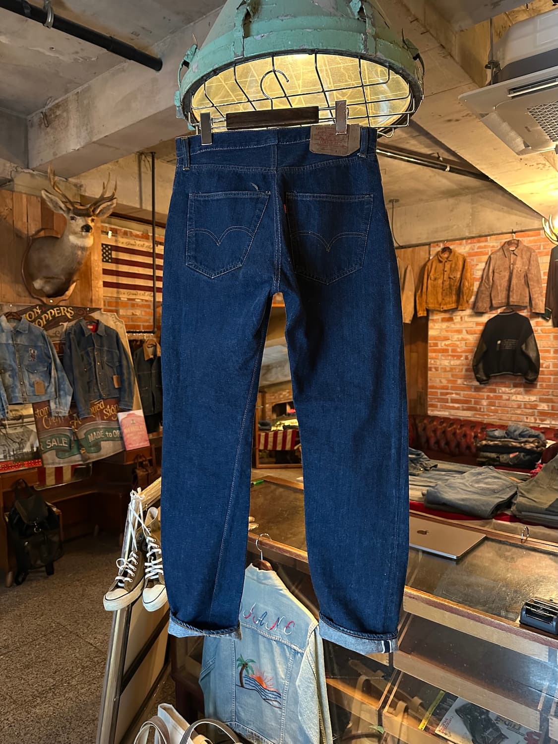 70s USA 빈티지 리바이스 501 66전기 셀비지 데님 팬츠 상품이미지5