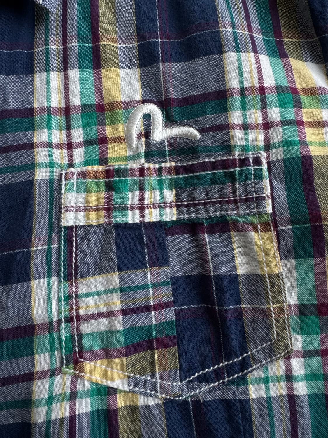 Evisu 에비수 로고 포켓 체크 셔츠  상품이미지4