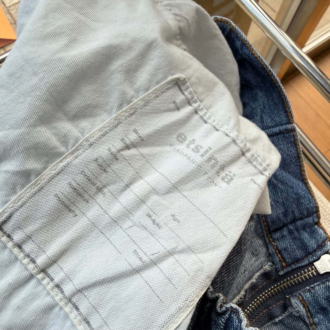 JPN 패치워크 수술 투웨이지퍼 데님 롱스커트 상품이미지7