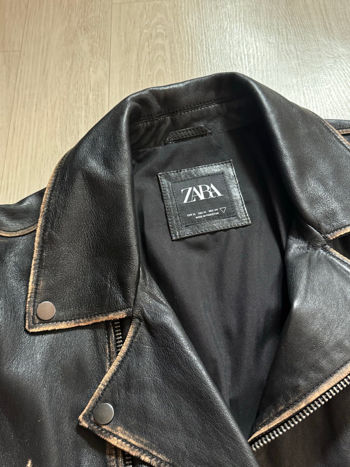 자라 리얼레더 양가죽 자켓 xl 상품이미지3