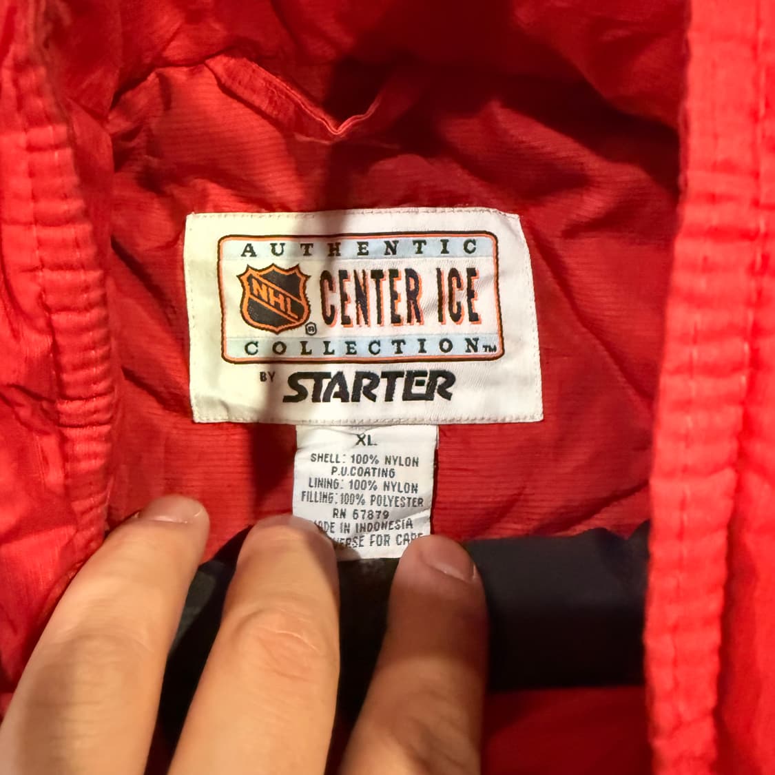 90s 디트로이트 레드윙스 스타터 아노락 110-115 상품이미지5