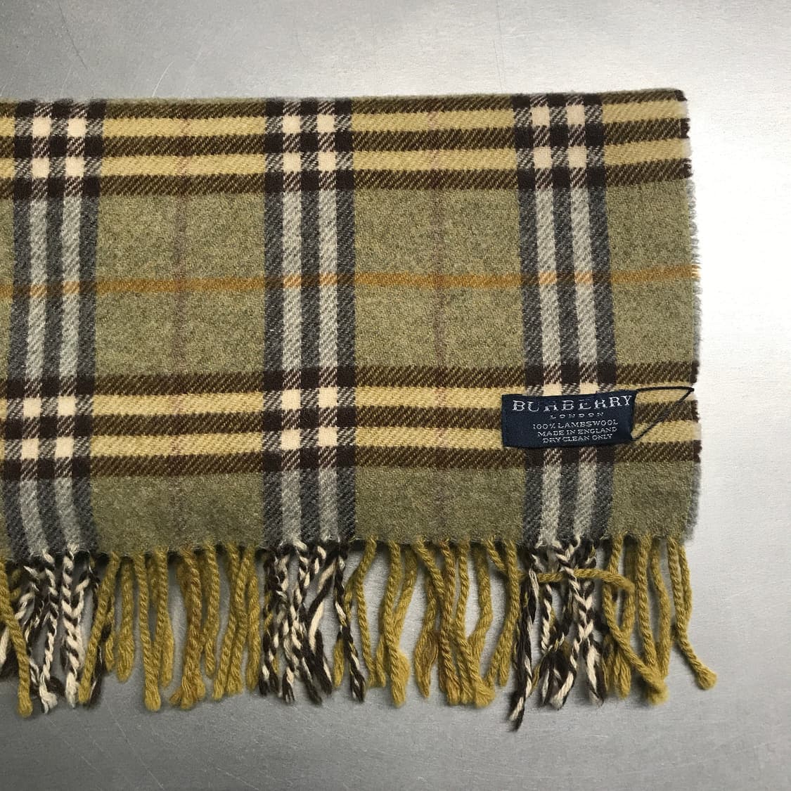 버버리 정품 램스울 머플러 그린 상품이미지3