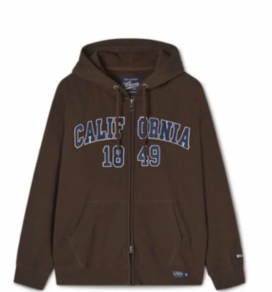 브라운 기모 후드집업 상품이미지1