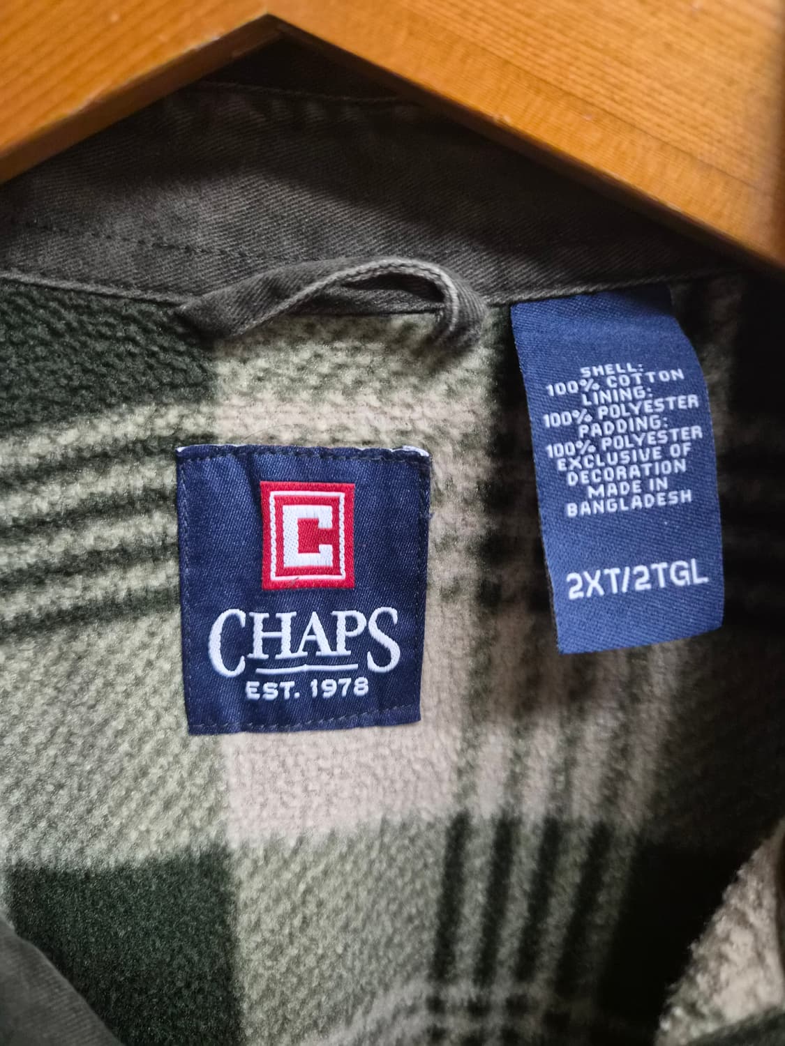 2XL) CHAPS 챕스 랄프로렌 플란넬 셔츠 자켓 팝니다 상품이미지3