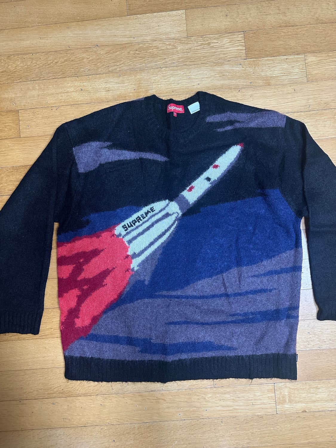 [XL/2회착] 슈프림 로켓 스웨터 블랙 상품이미지1