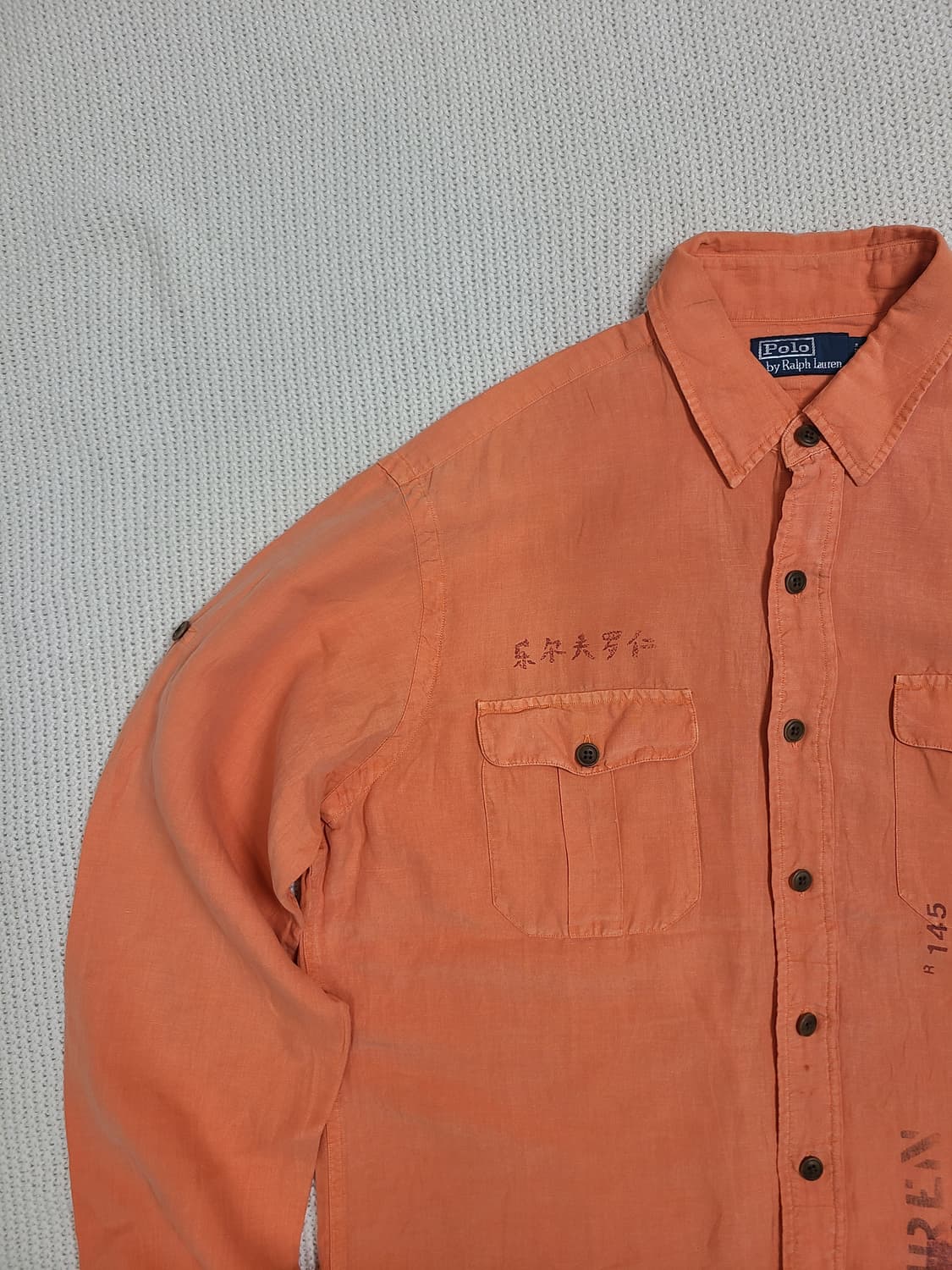 Polo Ralph Lauren 오렌지 린넨 셔츠 상품이미지2