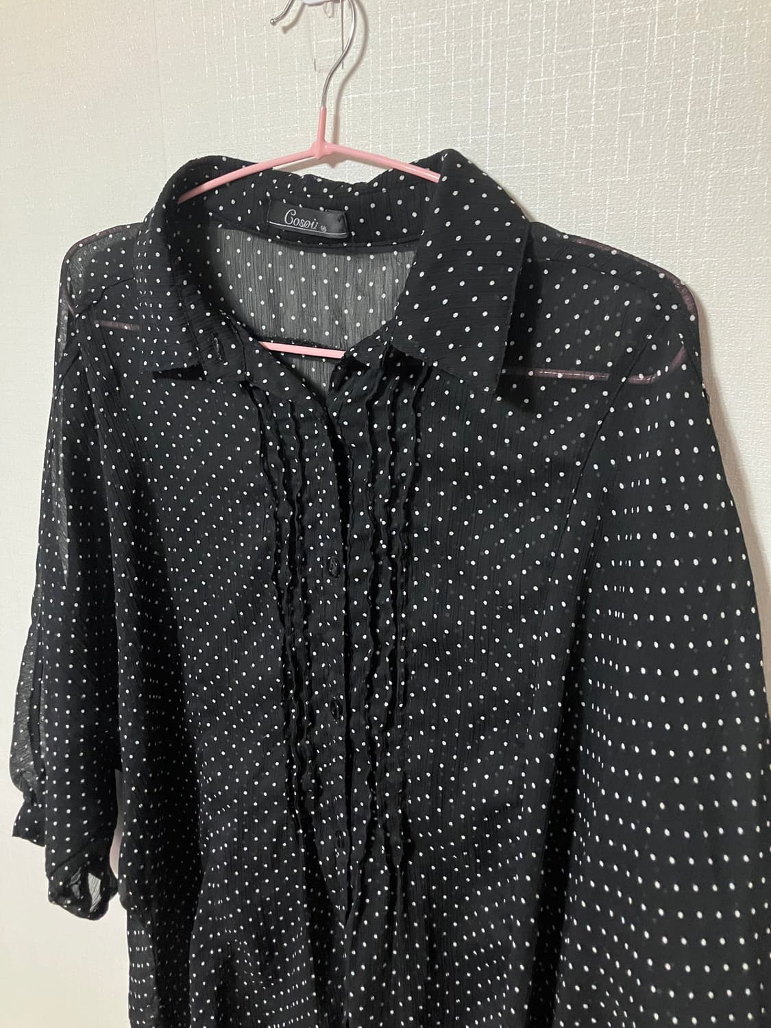 Black Polka Dot Blouse  상품이미지2