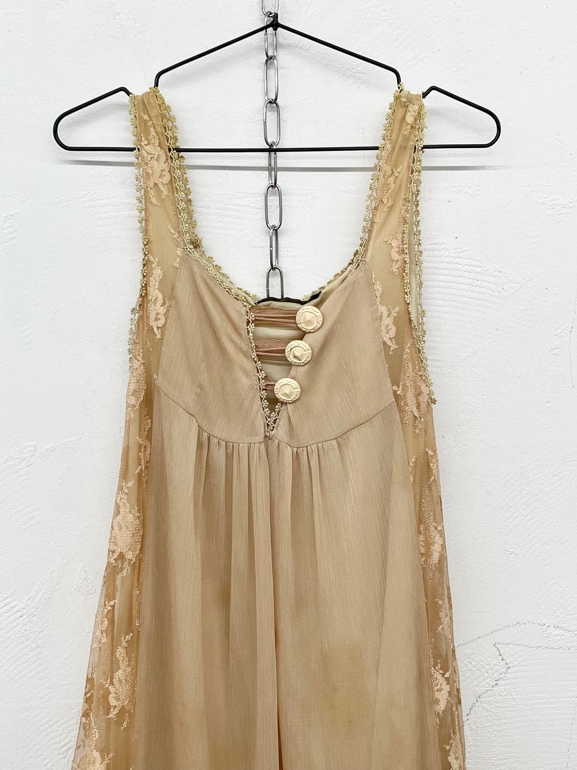 레이스 디테일 버튼 원피스 상품이미지5