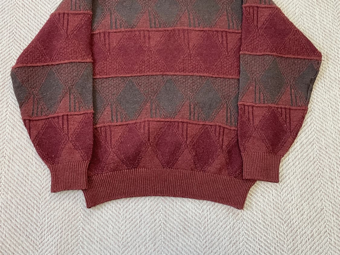 9~00s Renown 빈티지 지오메트릭 울 니트 J03416 상품이미지7